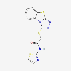 N-1,3-thiazol-2-yl-2-([1,2,4]triazolo[3,4-b][1,3]benzothiazol-3-ylthio)acetamide