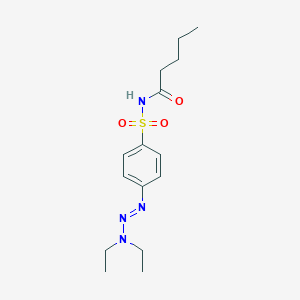 molecular formula C15H24N4O3S B404581 4-(3,3-diethyl-1-triazenyl)-N-pentanoylbenzenesulfonamide 