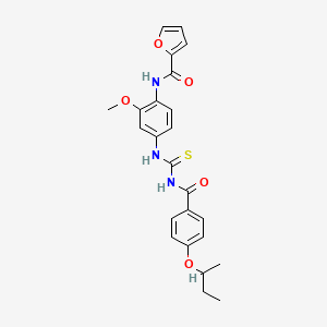 N-{4-[({[4-(butan-2-yloxy)phenyl]carbonyl}carbamothioyl)amino]-2-methoxyphenyl}furan-2-carboxamide