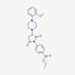 Ethyl 4-{3-[4-(2-hydroxyphenyl)piperazin-1-yl]-2,5-dioxopyrrolidin-1-yl}benzoate