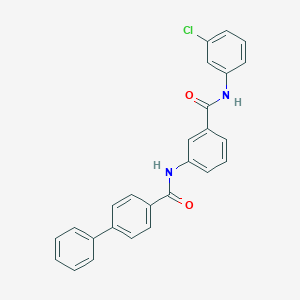 molecular formula C26H19ClN2O2 B404587 N-(3-{[(3-chlorophenyl)amino]carbonyl}phenyl)-4-biphenylcarboxamide 