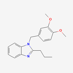 molecular formula C19H22N2O2 B4045870 1-(3,4-DIMETHOXYBENZYL)-2-PROPYL-1H-1,3-BENZIMIDAZOLE 