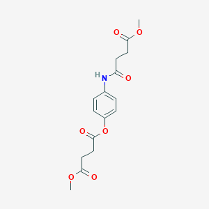 molecular formula C16H19NO7 B404591 4-[(4-Methoxy-4-oxobutanoyl)amino]phenyl methyl butanedioate 