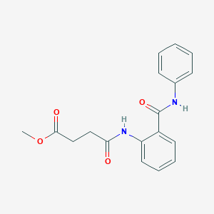 molecular formula C18H18N2O4 B404593 Methyl 4-[2-(anilinocarbonyl)anilino]-4-oxobutanoate 