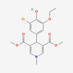 3,5-DIMETHYL 4-(3-BROMO-5-ETHOXY-4-HYDROXYPHENYL)-1-METHYL-1,4-DIHYDROPYRIDINE-3,5-DICARBOXYLATE