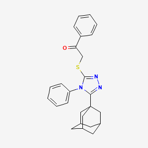 2-{[5-(1-adamantyl)-4-phenyl-4H-1,2,4-triazol-3-yl]thio}-1-phenylethanone