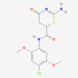 molecular formula C13H14ClN3O4S B4046003 2-氨基-N-(4-氯-2,5-二甲氧基苯基)-4-氧代-5,6-二氢-4H-1,3-噻嗪-6-甲酰胺 