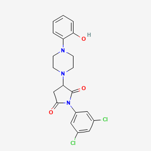 molecular formula C20H19Cl2N3O3 B4046006 1-(3,5-二氯苯基)-3-[4-(2-羟基苯基)-1-哌嗪基]-2,5-吡咯烷二酮 