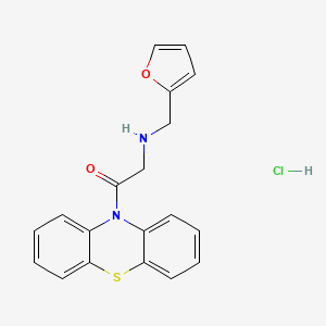 molecular formula C19H17ClN2O2S B4046013 N-(2-呋喃甲基)-2-氧代-2-(10H-吩噻嗪-10-基)乙胺盐酸盐 