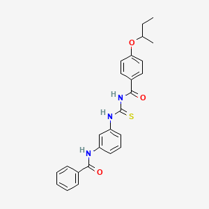 4-(butan-2-yloxy)-N-({3-[(phenylcarbonyl)amino]phenyl}carbamothioyl)benzamide