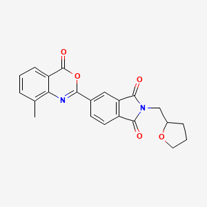 molecular formula C22H18N2O5 B4046057 5-(8-methyl-4-oxo-4H-3,1-benzoxazin-2-yl)-2-(tetrahydro-2-furanylmethyl)-1H-isoindole-1,3(2H)-dione 