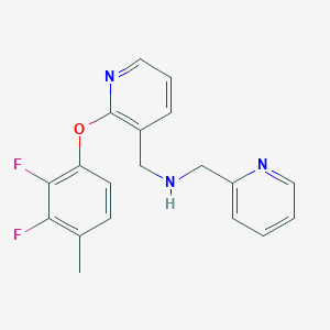 molecular formula C19H17F2N3O B4046073 1-[2-(2,3-二氟-4-甲基苯氧基)-3-吡啶基]-N-(2-吡啶基甲基)甲胺 