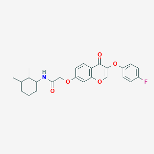 N-(2,3-dimethylcyclohexyl)-2-{[3-(4-fluorophenoxy)-4-oxo-4H-chromen-7-yl]oxy}acetamide