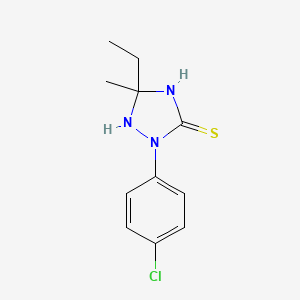 molecular formula C11H14ClN3S B4046078 2-(4-氯苯基)-5-乙基-5-甲基-1,2,4-三唑烷-3-硫酮 CAS No. 59395-23-2