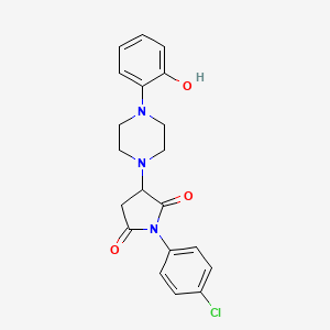 1-(4-CHLOROPHENYL)-3-[4-(2-HYDROXYPHENYL)PIPERAZINO]DIHYDRO-1H-PYRROLE-2,5-DIONE