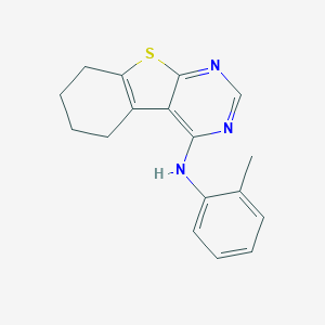 molecular formula C17H17N3S B404611 N-(2-methylphenyl)-N-(5,6,7,8-tetrahydro[1]benzothieno[2,3-d]pyrimidin-4-yl)amine 