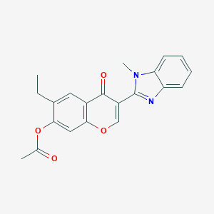 6-ethyl-3-(1-methyl-1H-benzimidazol-2-yl)-4-oxo-4H-chromen-7-yl acetate