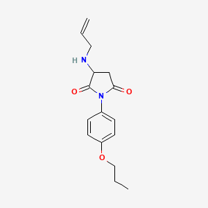 molecular formula C16H20N2O3 B4046127 3-(烯丙基氨基)-1-(4-丙氧基苯基)-2,5-吡咯烷二酮 