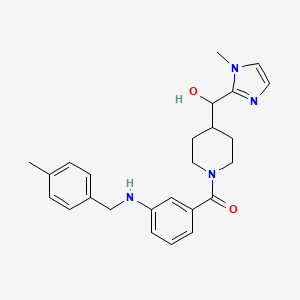 molecular formula C25H30N4O2 B4046142 (1-{3-[(4-甲基苯甲基)氨基]苯甲酰}哌啶-4-基)(1-甲基-1H-咪唑-2-基)甲醇 