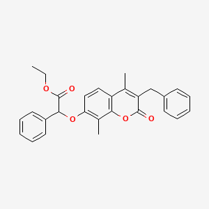 ETHYL 2-[(3-BENZYL-4,8-DIMETHYL-2-OXO-2H-CHROMEN-7-YL)OXY]-2-PHENYLACETATE