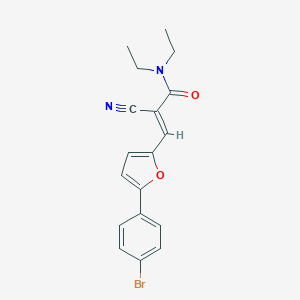 molecular formula C18H17BrN2O2 B404616 3-[5-(4-bromophenyl)-2-furyl]-2-cyano-N,N-diethylacrylamide CAS No. 313273-76-6