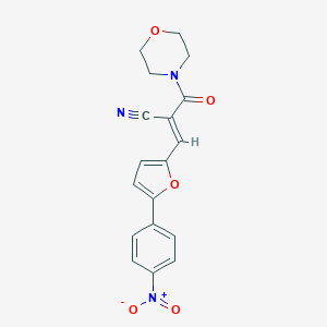 molecular formula C18H15N3O5 B404618 (E)-2-(morpholine-4-carbonyl)-3-(5-(4-nitrophenyl)furan-2-yl)acrylonitrile CAS No. 331851-98-0