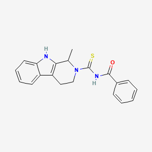 molecular formula C20H19N3OS B4046186 N-[(1-甲基-1,3,4,9-四氢-2H-β-咔啉-2-基)羰基硫代]苯甲酰胺 