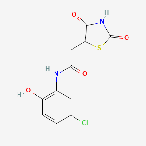 molecular formula C11H9ClN2O4S B4046193 N-(5-chloro-2-hydroxyphenyl)-2-(2-hydroxy-4-oxo-4,5-dihydro-1,3-thiazol-5-yl)acetamide 