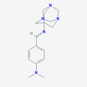 molecular formula C16H23N5 B404623 N-[4-(dimethylamino)benzylidene]-N-(1,3,5-triazatricyclo[3.3.1.1~3,7~]dec-7-yl)amine 