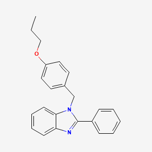 molecular formula C23H22N2O B4046253 2-Phenyl-1-[(4-propoxyphenyl)methyl]benzimidazole 