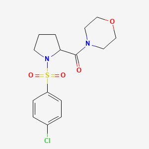 molecular formula C15H19ClN2O4S B4046263 4-{1-[(4-氯苯基)磺酰基]丙基}吗啉 