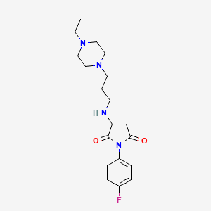 3-{[3-(4-Ethylpiperazin-1-yl)propyl]amino}-1-(4-fluorophenyl)pyrrolidine-2,5-dione