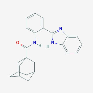 molecular formula C24H25N3O B404629 N-[2-(1H-benzimidazol-2-yl)phenyl]-1-adamantanecarboxamide 