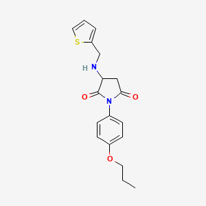 1-(4-Propoxyphenyl)-3-[(thiophen-2-ylmethyl)amino]pyrrolidine-2,5-dione