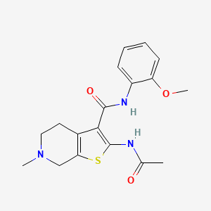 2-acetamido-N-(2-methoxyphenyl)-6-methyl-5,7-dihydro-4H-thieno[2,3-c]pyridine-3-carboxamide