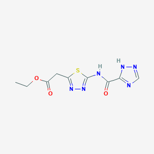 ethyl {5-[(1H-1,2,4-triazol-5-ylcarbonyl)amino]-1,3,4-thiadiazol-2-yl}acetate