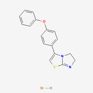 molecular formula C17H15BrN2OS B4046338 3-(4-Phenoxyphenyl)-5,6-dihydroimidazo[2,1-b][1,3]thiazole;hydrobromide 