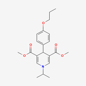 3,5-DIMETHYL 1-(PROPAN-2-YL)-4-(4-PROPOXYPHENYL)-1,4-DIHYDROPYRIDINE-3,5-DICARBOXYLATE