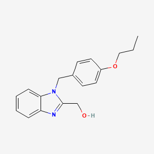 {1-[(4-propoxyphenyl)methyl]-1H-1,3-benzodiazol-2-yl}methanol