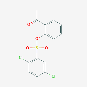 molecular formula C14H10Cl2O4S B4046349 2-乙酰苯基 2,5-二氯苯磺酸酯 