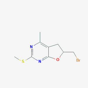 6-(Bromomethyl)-4-methyl-5,6-dihydrofuro[2,3-d]pyrimidin-2-yl methyl sulfide