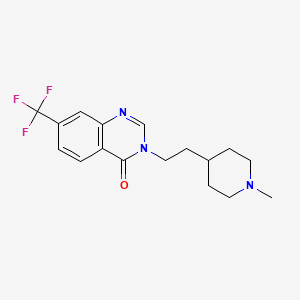 molecular formula C17H20F3N3O B4046368 3-[2-(1-甲基哌啶-4-基)乙基]-7-(三氟甲基)喹唑啉-4(3H)-酮 