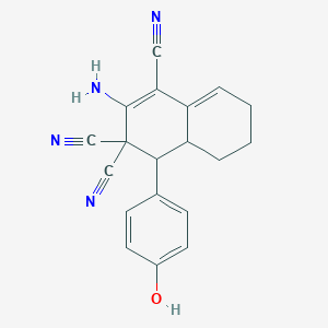 2-amino-4-(4-hydroxyphenyl)-4a,5,6,7-tetrahydronaphthalene-1,3,3(4H)-tricarbonitrile