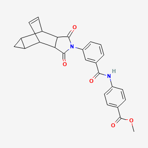 molecular formula C26H22N2O5 B4046381 methyl 4-({[3-(1,3-dioxooctahydro-4,6-ethenocyclopropa[f]isoindol-2(1H)-yl)phenyl]carbonyl}amino)benzoate 