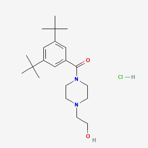 molecular formula C21H35ClN2O2 B4046384 2-[4-(3,5-二叔丁基苯甲酰)-1-哌嗪基]乙醇盐酸盐 