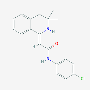 (2Z)-N-(4-chlorophenyl)-2-(3,3-dimethyl-3,4-dihydroisoquinolin-1(2H)-ylidene)ethanamide