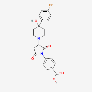 Methyl 4-{3-[4-(4-bromophenyl)-4-hydroxypiperidin-1-yl]-2,5-dioxopyrrolidin-1-yl}benzoate