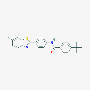 4-tert-butyl-N-[4-(6-methyl-1,3-benzothiazol-2-yl)phenyl]benzamide