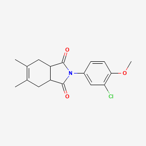 molecular formula C17H18ClNO3 B4046433 2-(3-chloro-4-methoxyphenyl)-5,6-dimethyl-3a,4,7,7a-tetrahydro-1H-isoindole-1,3(2H)-dione 