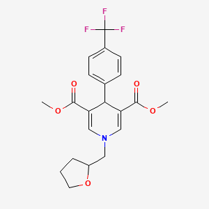 3,5-DIMETHYL 1-[(OXOLAN-2-YL)METHYL]-4-[4-(TRIFLUOROMETHYL)PHENYL]-1,4-DIHYDROPYRIDINE-3,5-DICARBOXYLATE